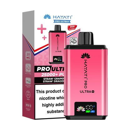 Hayati Pro Ultra 25K Prefilled Vape Kit - Straw Grapefruit Straw Dragonfruit