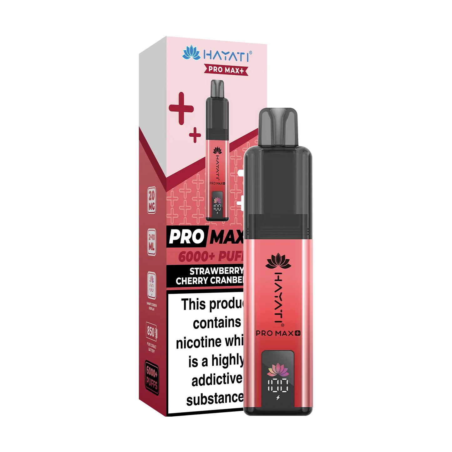 Hayati Pro Max+ 6000 Prefilled Vape Kit - Strawberry Cherry Cranberry