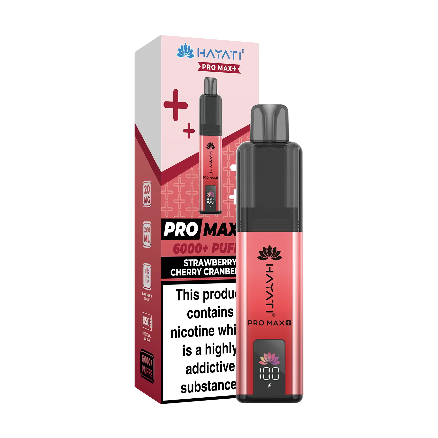 Hayati Pro Max+ 6000 Prefilled Vape Kit - Strawberry Cherry Cranberry