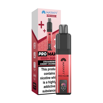 Hayati Pro Max+ 6000 Prefilled Vape Kit - Strawberry Cherry Cranberry