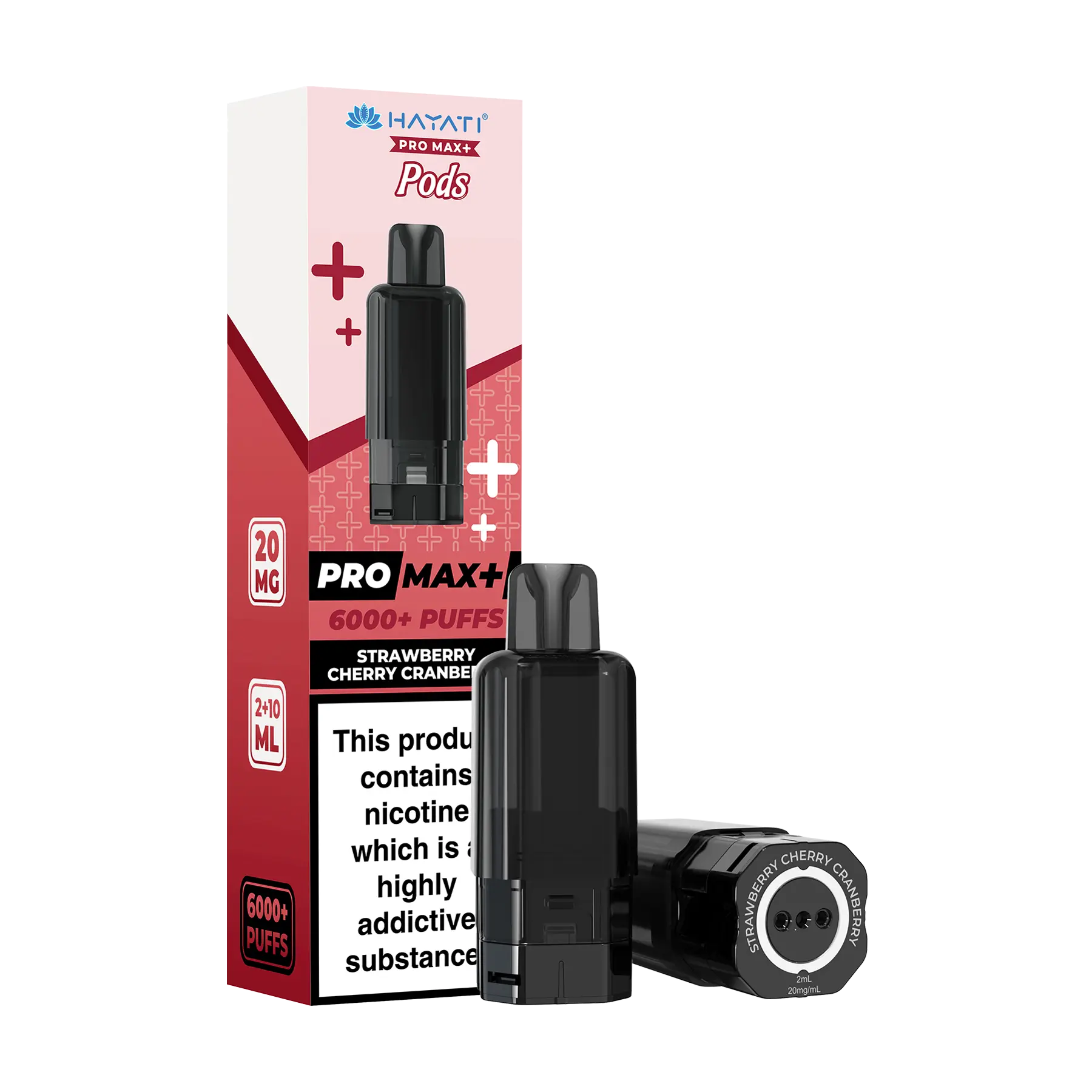 Hayati Pro Max+ 6000 Replacement Pods - Strawberry Cherry Cranberry