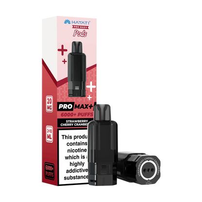 Hayati Pro Max+ 6000 Replacement Pods - Strawberry Cherry Cranberry