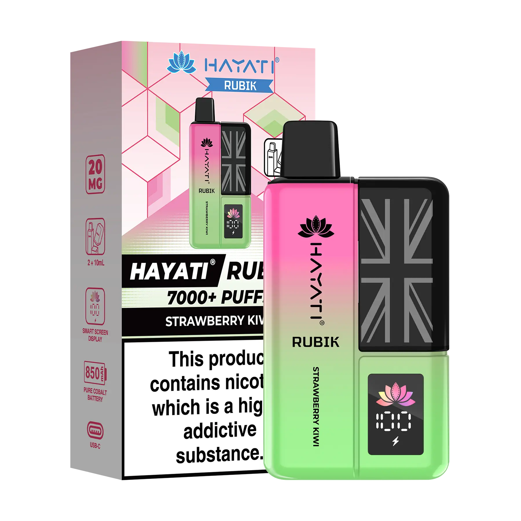 Hayati Rubik Prefilled Vape Kit - Strawberry Kiwi