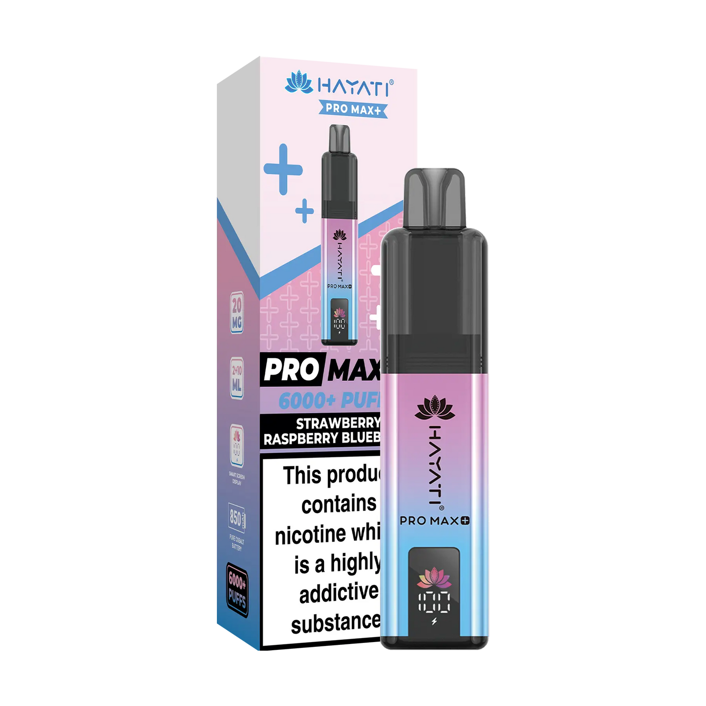 Hayati Pro Max+ 6000 Prefilled Vape Kit - Strawberry Raspberry Blueberry 