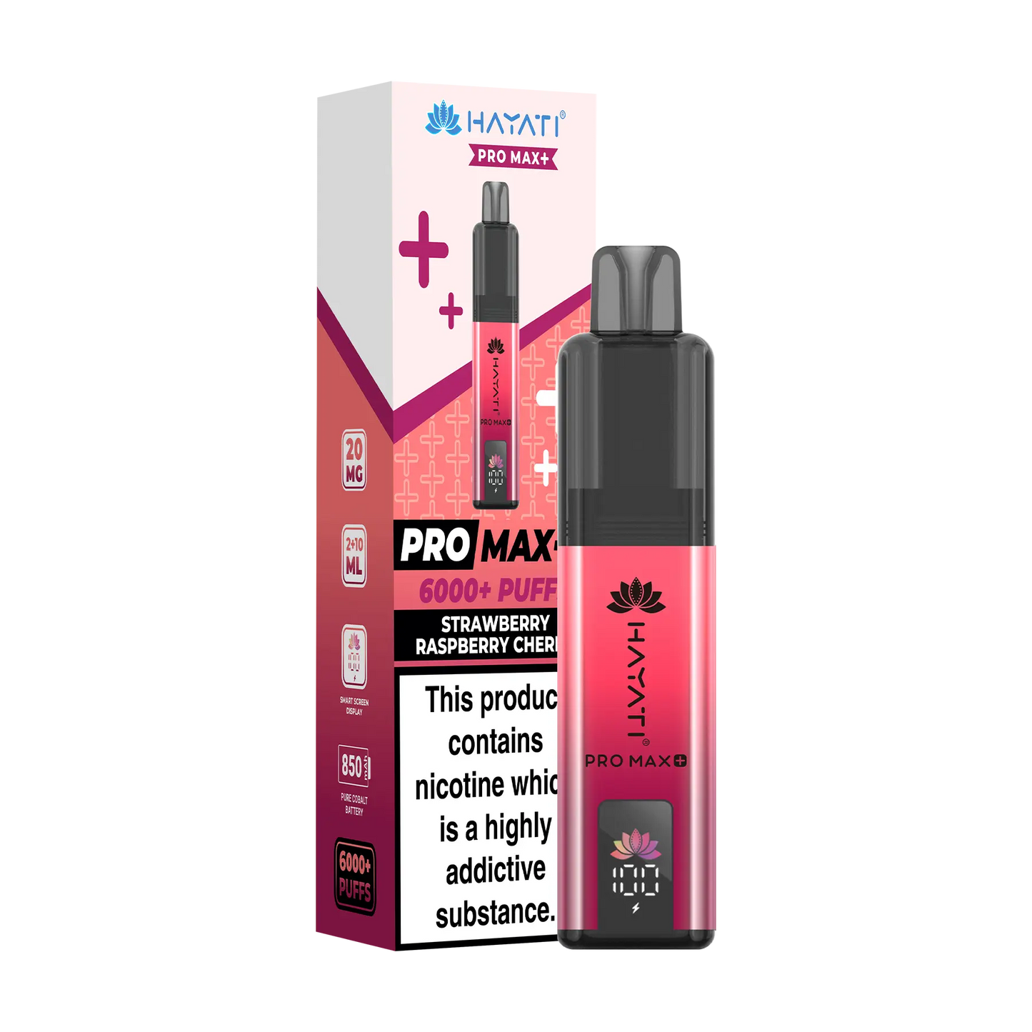 Hayati Pro Max+ 6000 Prefilled Vape Kit - Strawberry Raspberry Cherry