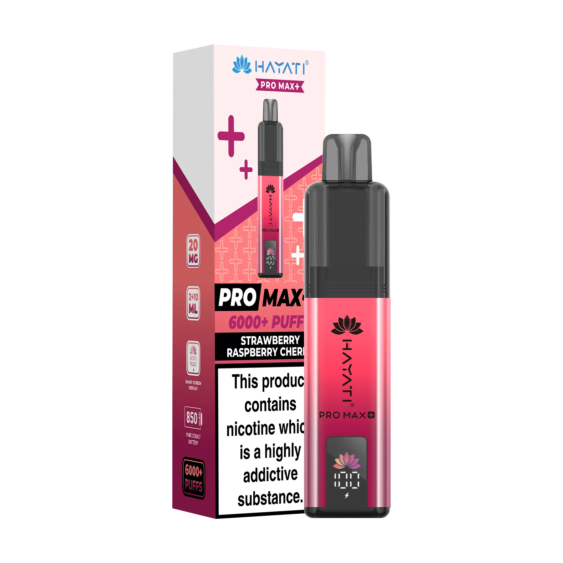 Hayati Pro Max+ 6000 Prefilled Vape Kit - Strawberry Raspberry Cherry