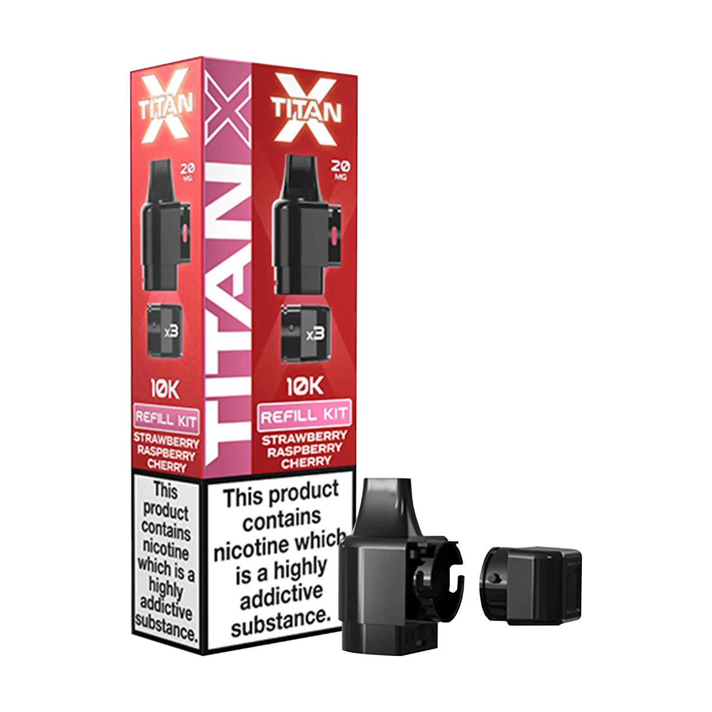 Titan X Replacement Pods - Strawberry Raspberry Cherry