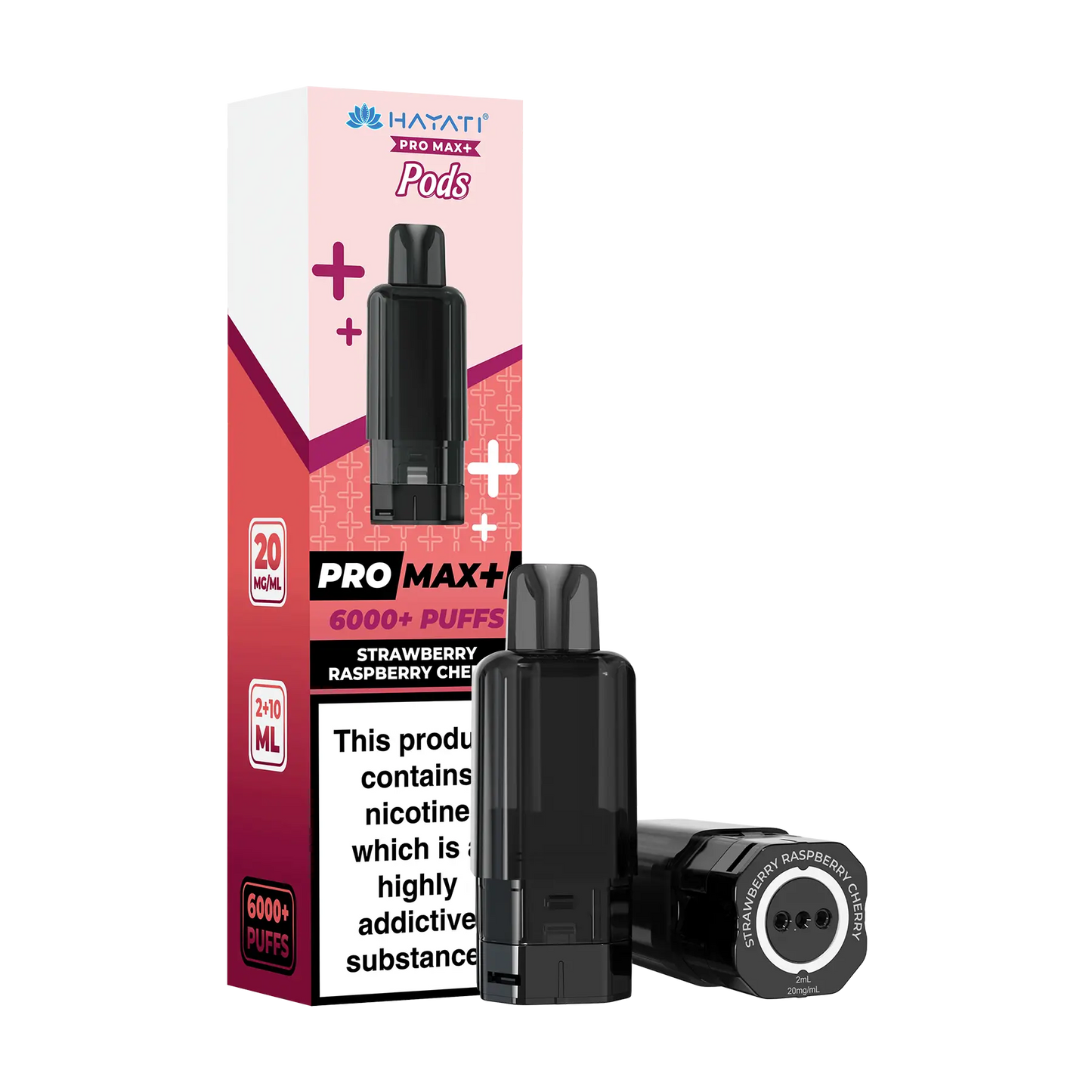 Hayati Pro Max+ 6000 Replacement Pods - Strawberry Raspberry Cherry