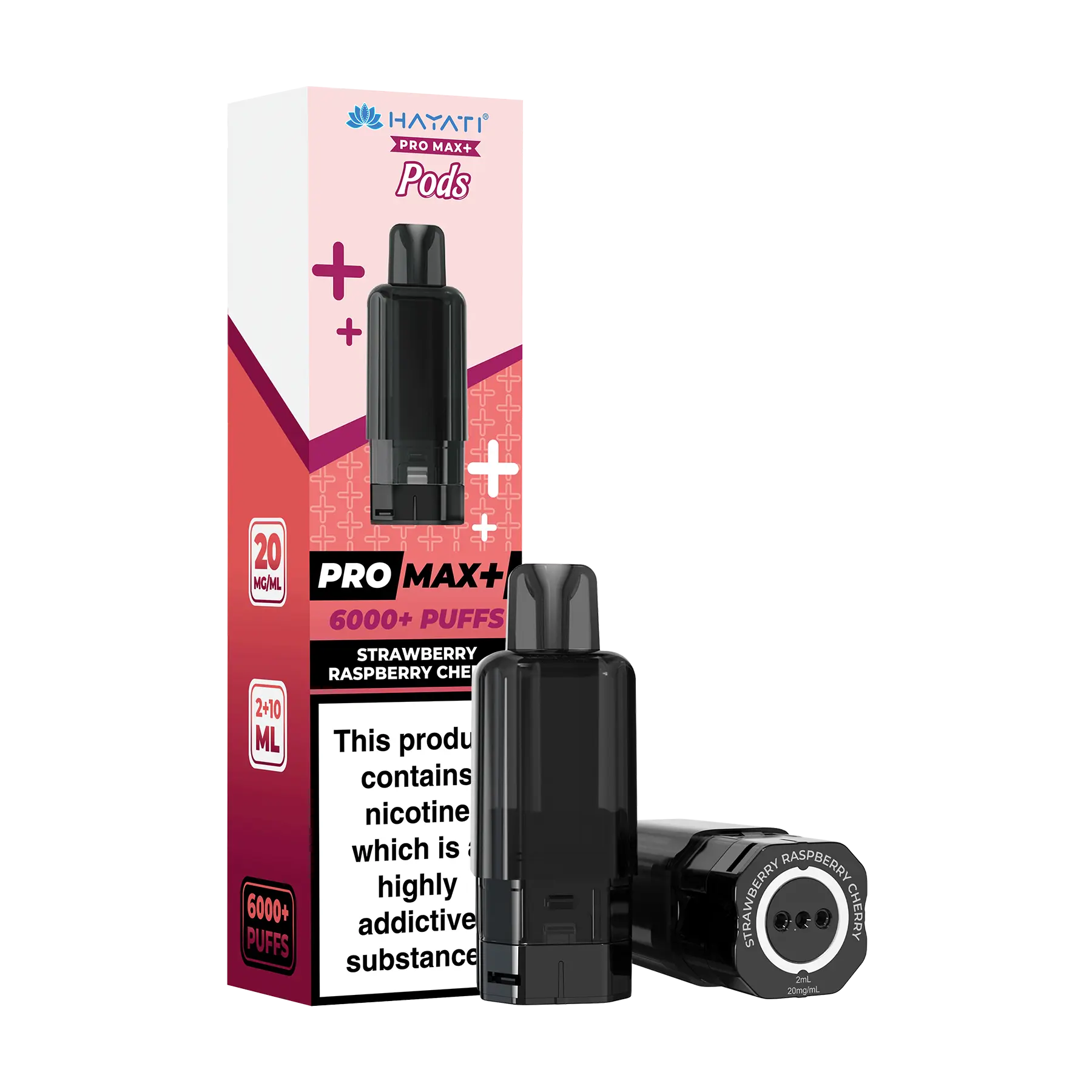 Hayati Pro Max+ 6000 Replacement Pods - Strawberry Raspberry Cherry