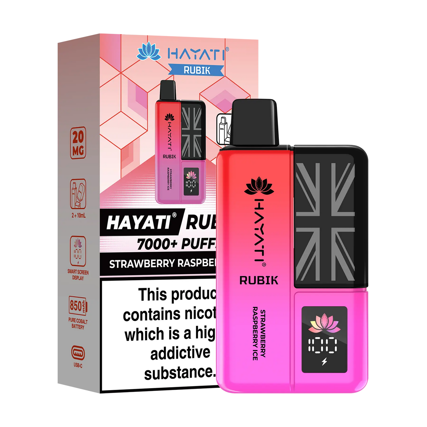Hayati Rubik Prefilled Vape Kit - Strawberry Raspberry