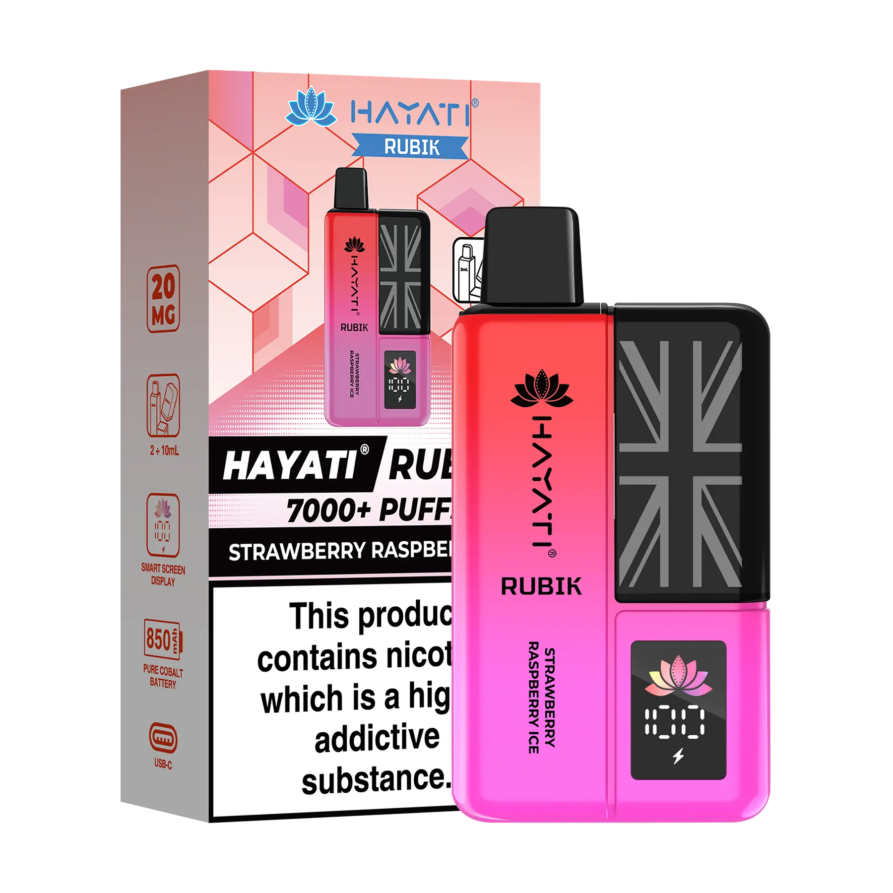 Hayati Rubik Prefilled Vape Kit - Strawberry Raspberry