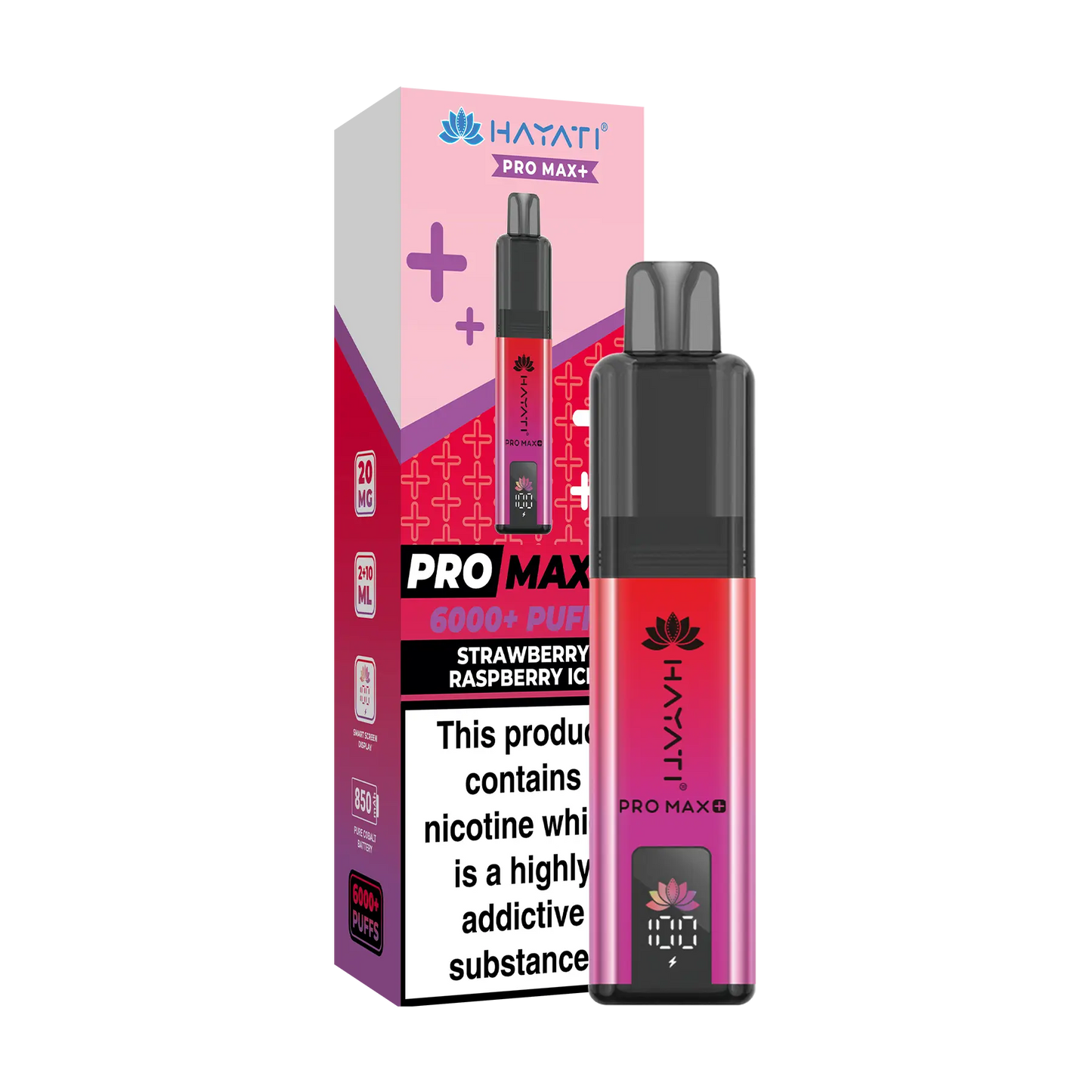 Hayati Pro Max+ 6000 Prefilled Vape Kit - Strawberry Raspberry Ice