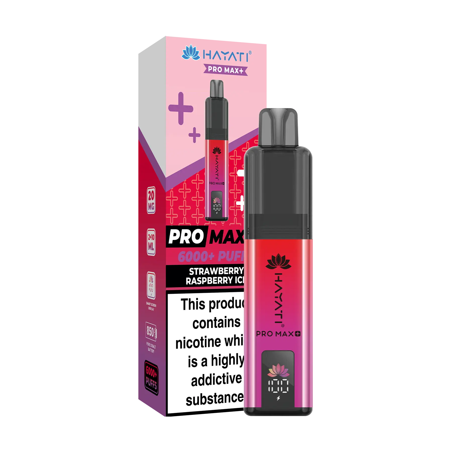 Hayati Pro Max+ 6000 Prefilled Vape Kit - Strawberry Raspberry Ice