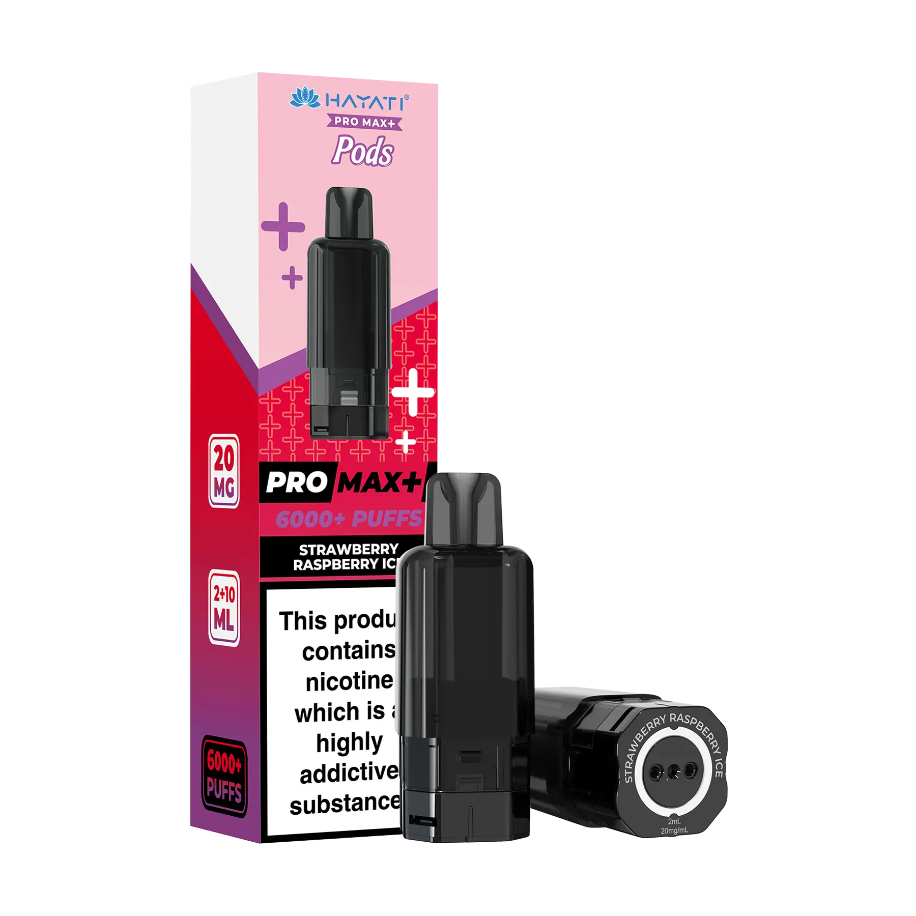 Hayati Pro Max+ 6000 Replacement Pods - Strawberry Raspberry Ice