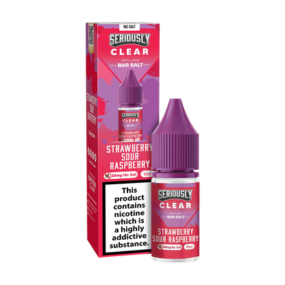 Doozy Seriously Clear 10ml Nicotine Salt - Strawberry Sour Raspberry