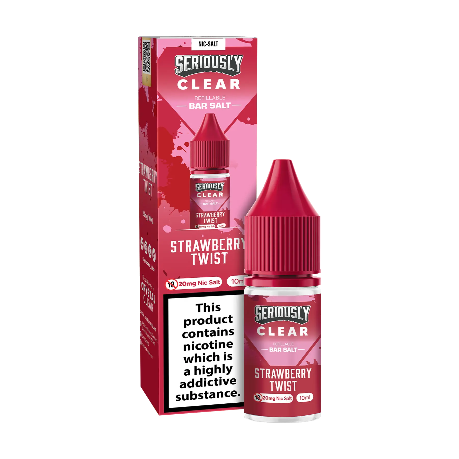 Doozy Seriously Clear 10ml Nicotine Salt - Strawberry Twist