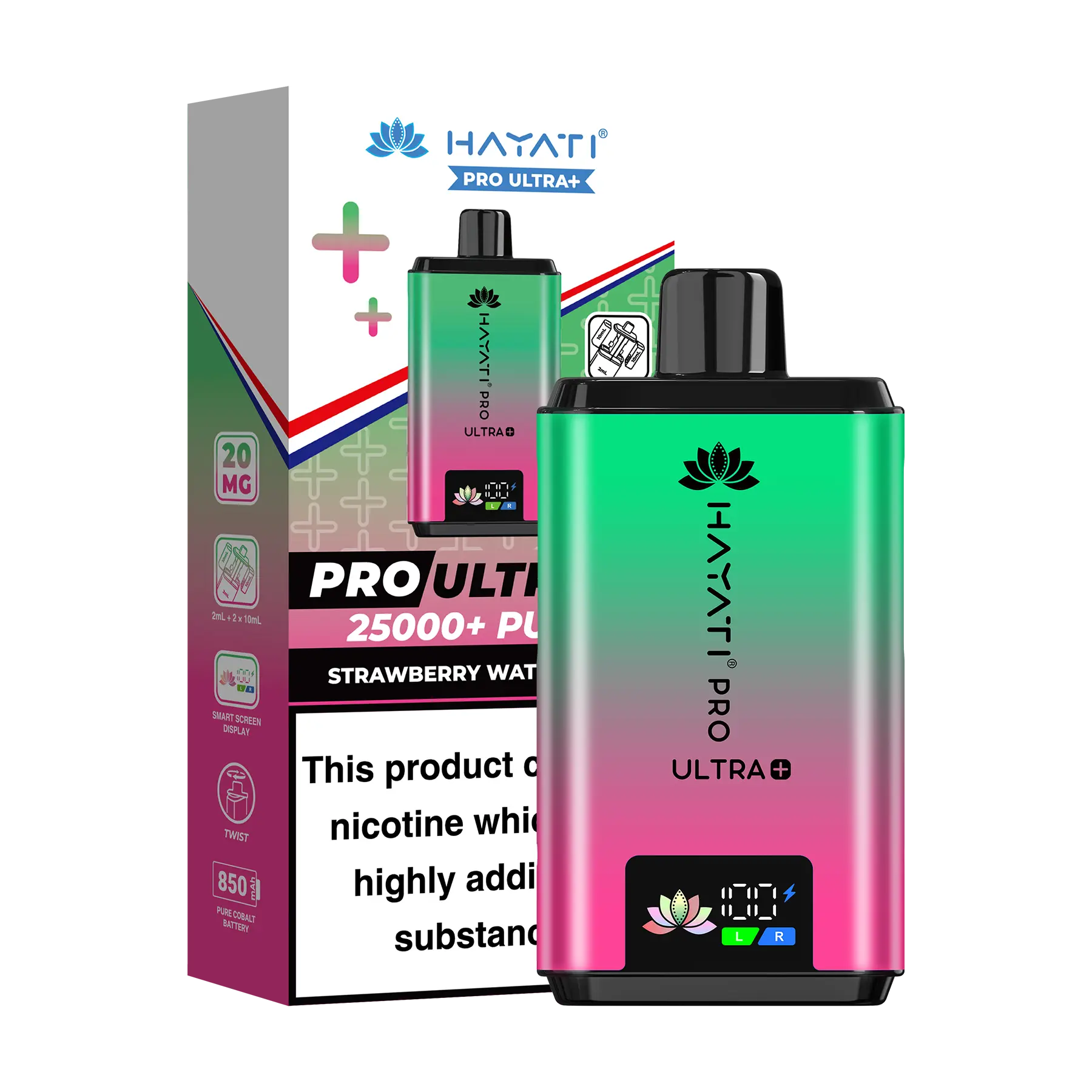 Hayati Pro Ultra 25K Prefilled Vape Kit - Strawberry Watermelon
