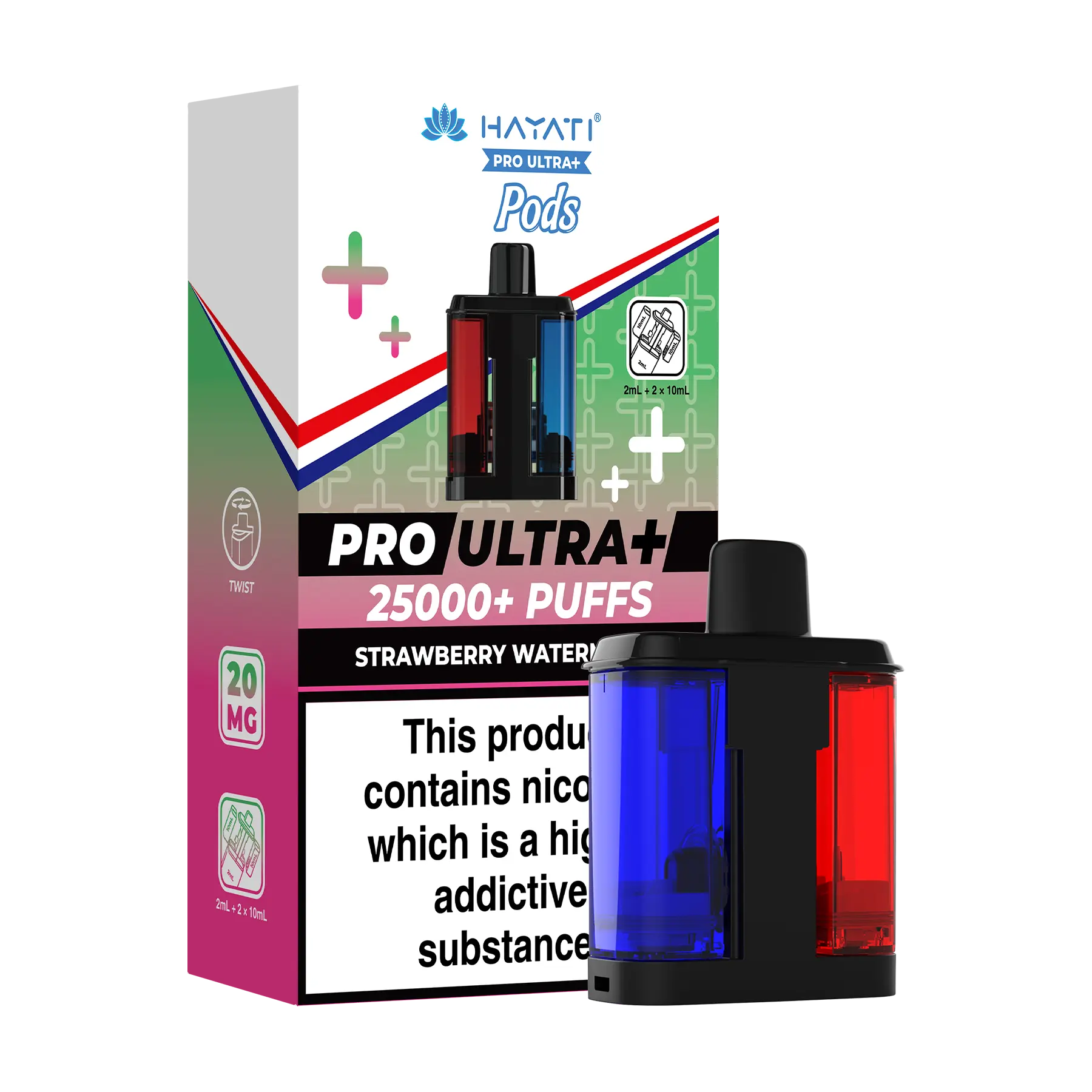 Hayati Pro Ultra 25k Replacement Pods - Strawberry Watermelon
