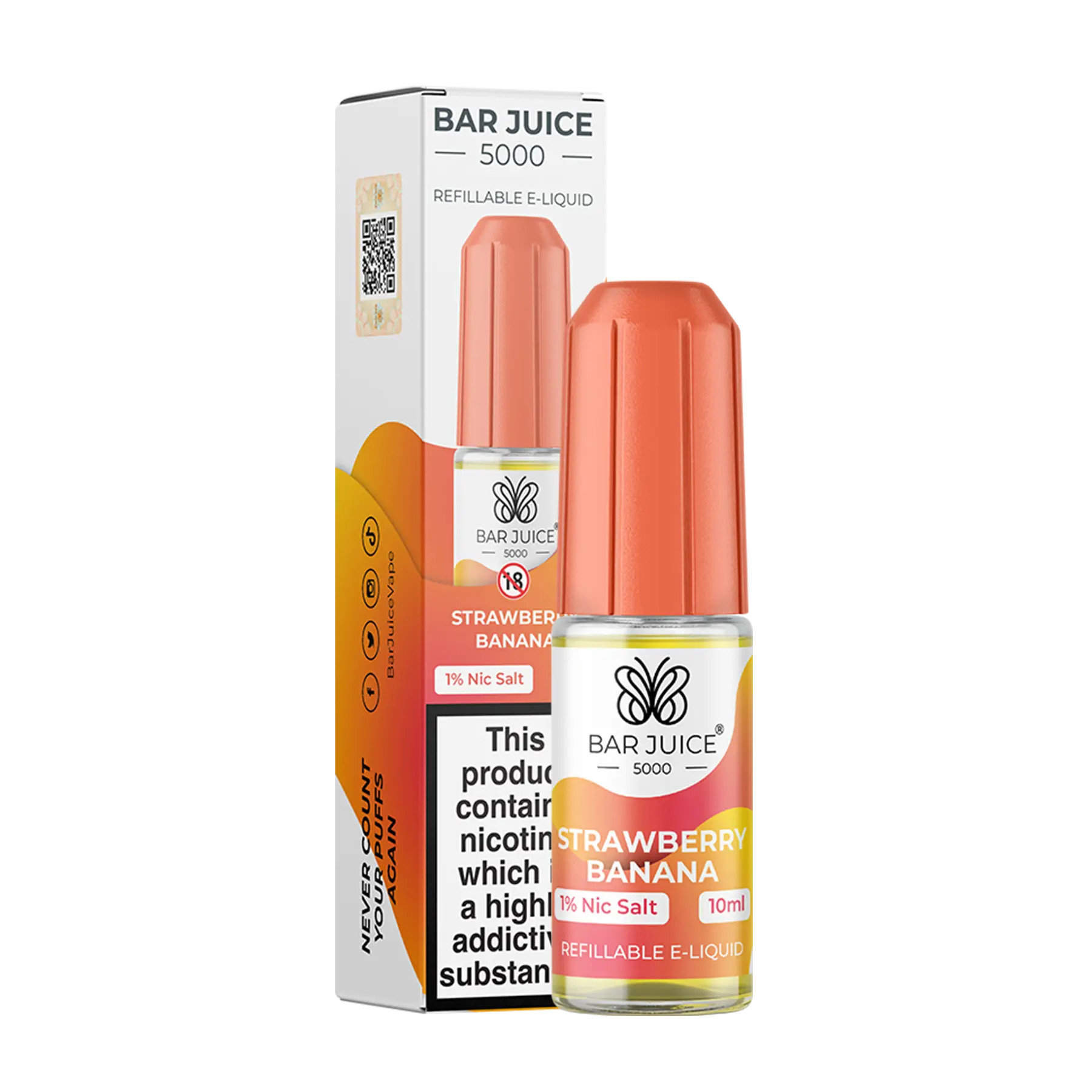 Bar Juice 5000 - Strawberry Banana 10ml E Liquid Nicotine Salt