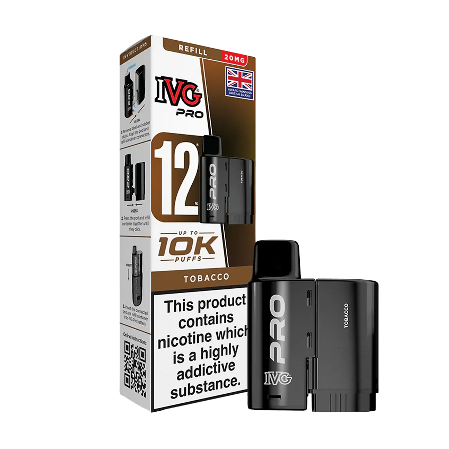 IVG Pro 12 Replacement Pods - Tobacco