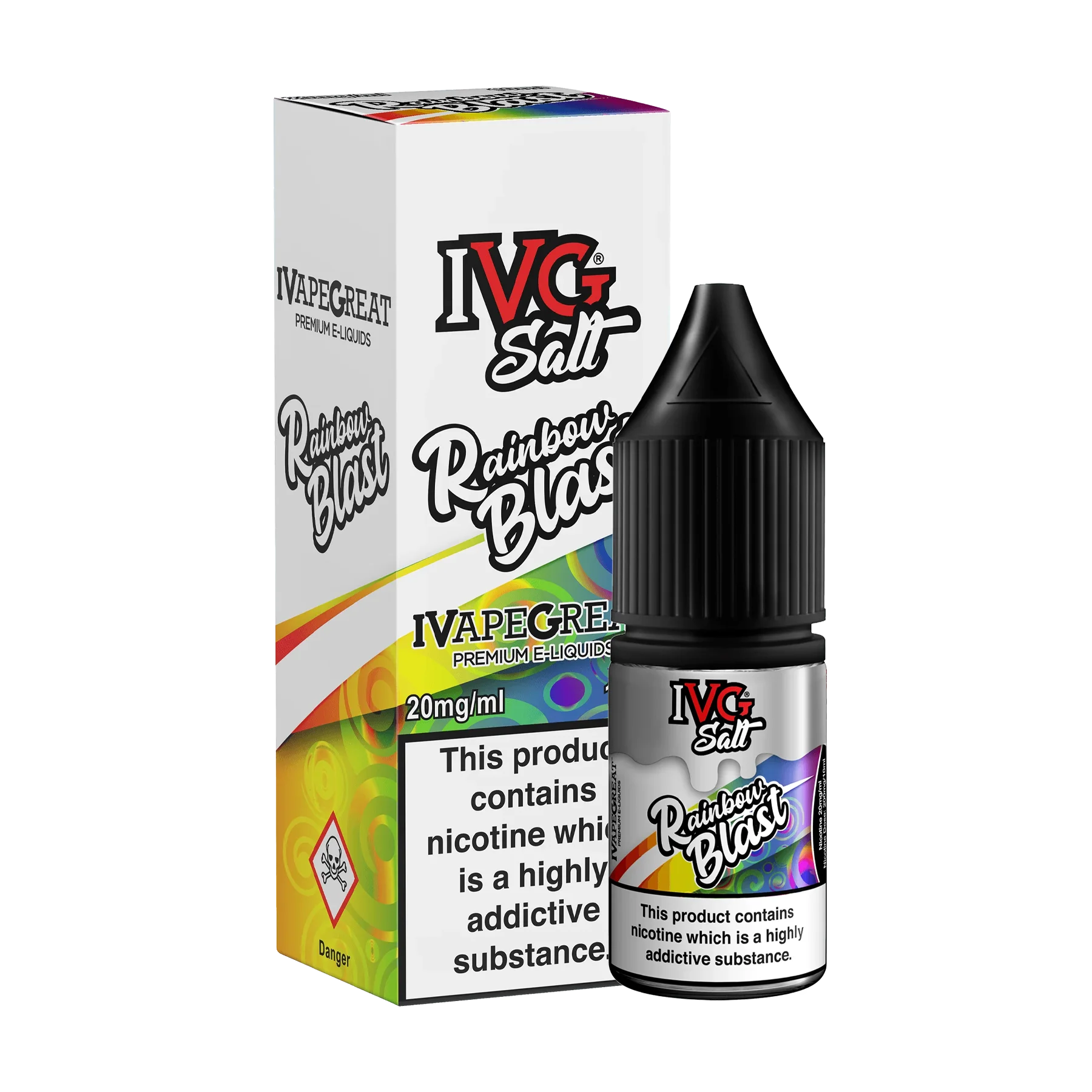 IVG 10ml E-Liquid Nicotine Salt -  Rainbow Blast