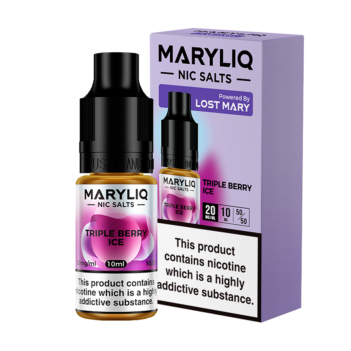 Maryliq - Triple Berry Ice 10ml E Liquid Nicotine Salt