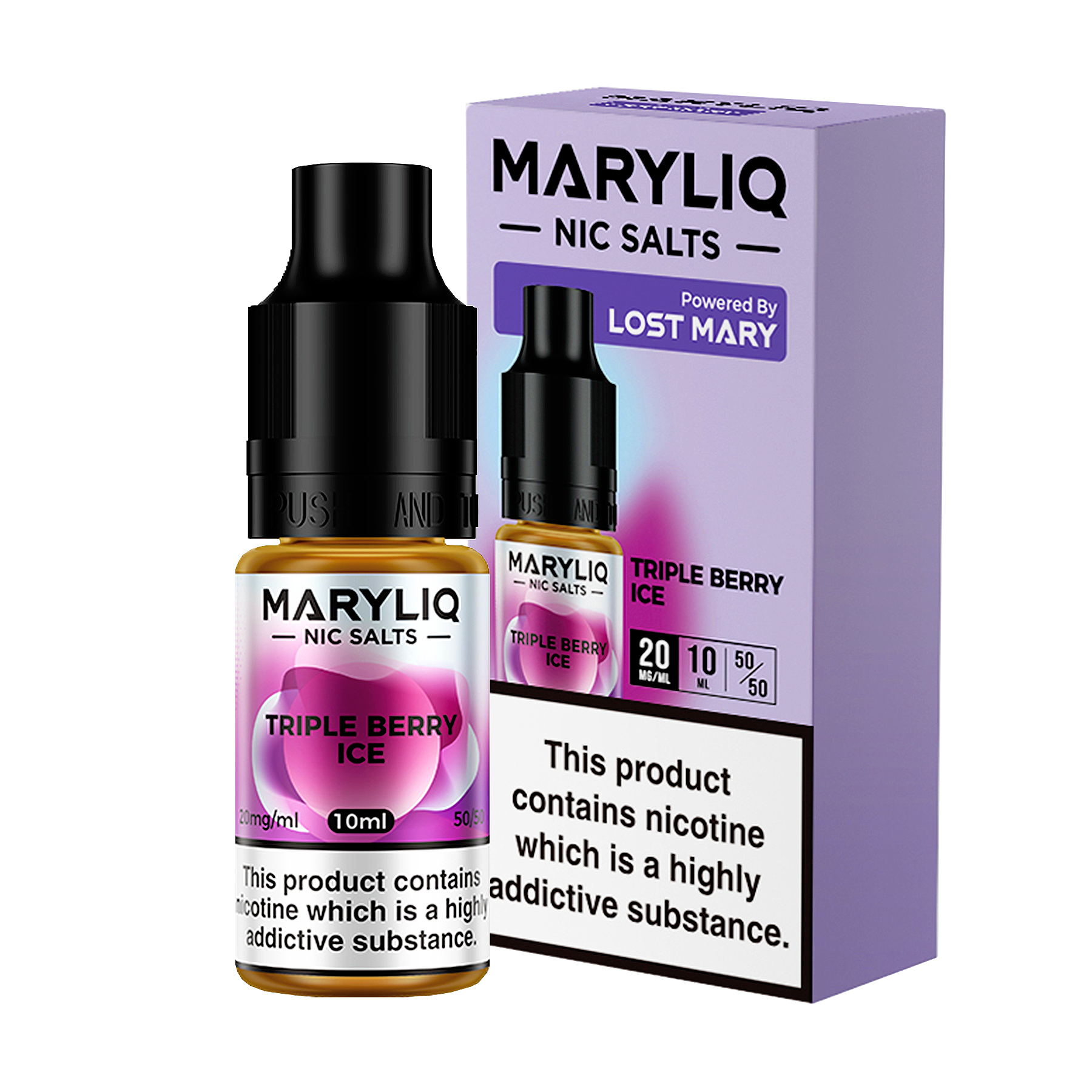 Maryliq - Triple Berry Ice 10ml E Liquid Nicotine Salt