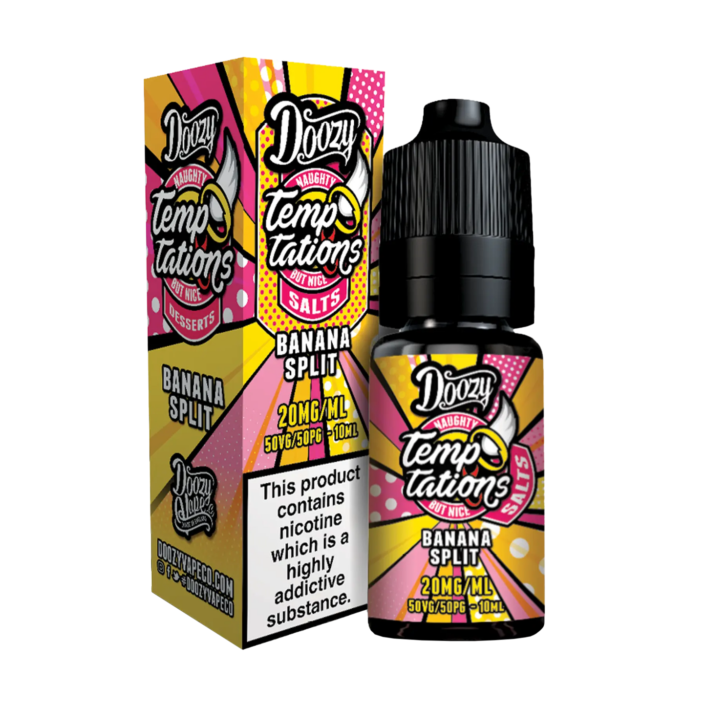 Doozy Temptations 10ml Nicotine Salt - Banana Split