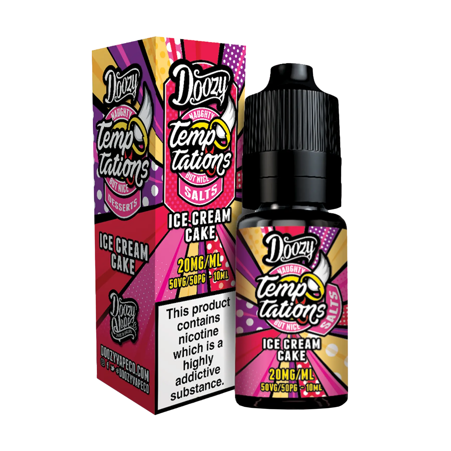 Doozy Temptations 10ml Nicotine Salt - Ice Cream Cake