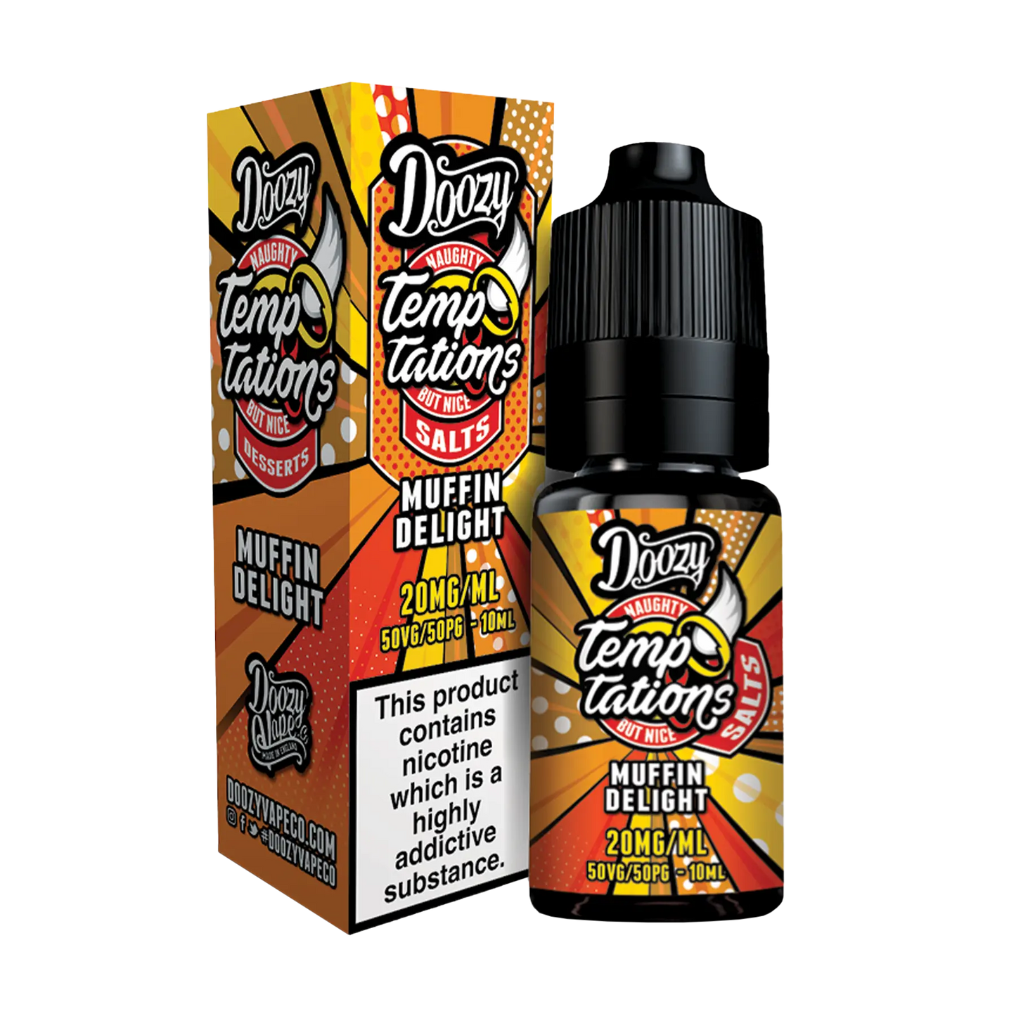 Doozy Temptations 10ml Nicotine Salt - Muffin Delight