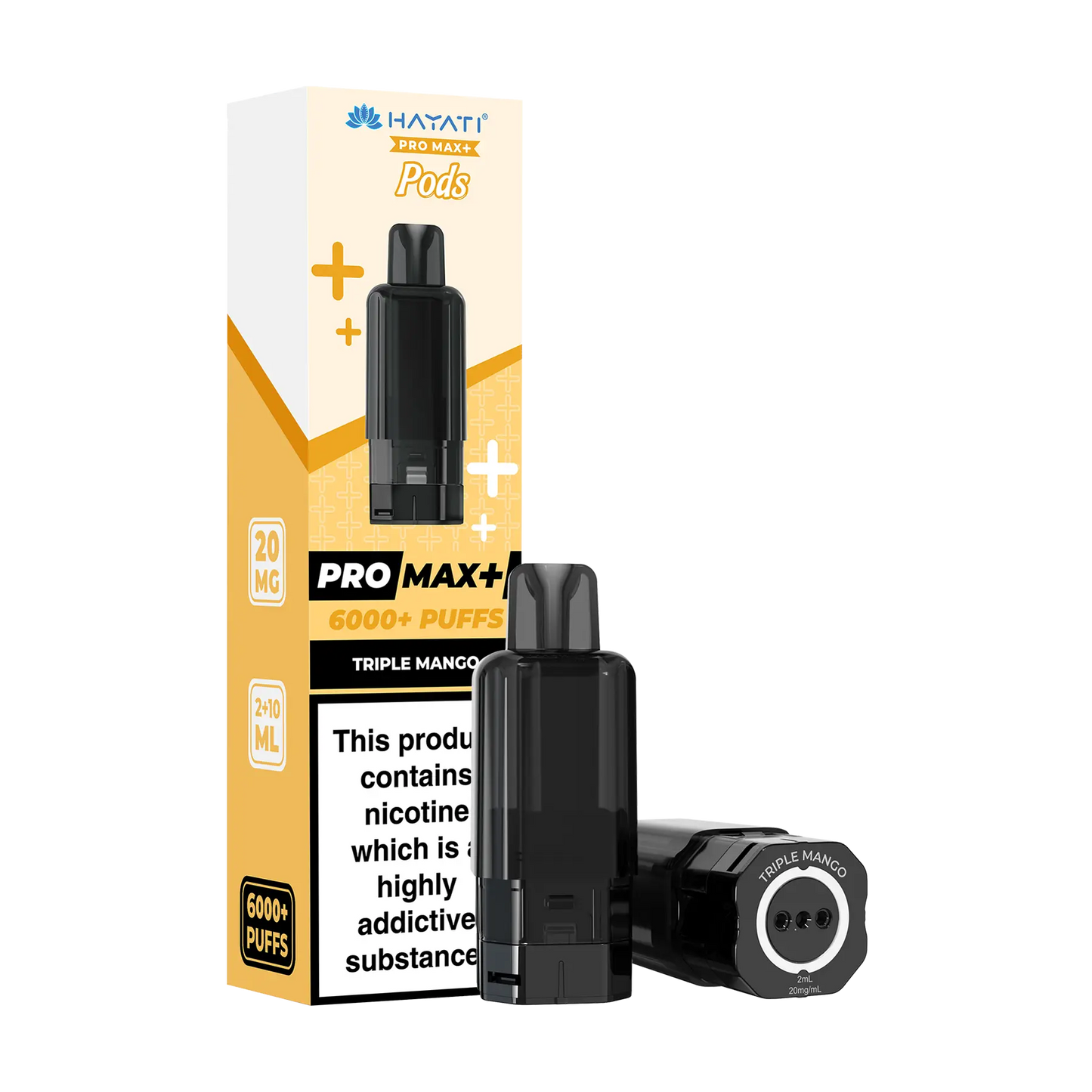 Hayati Pro Max+ 6000 Replacement Pods - Triple Mango