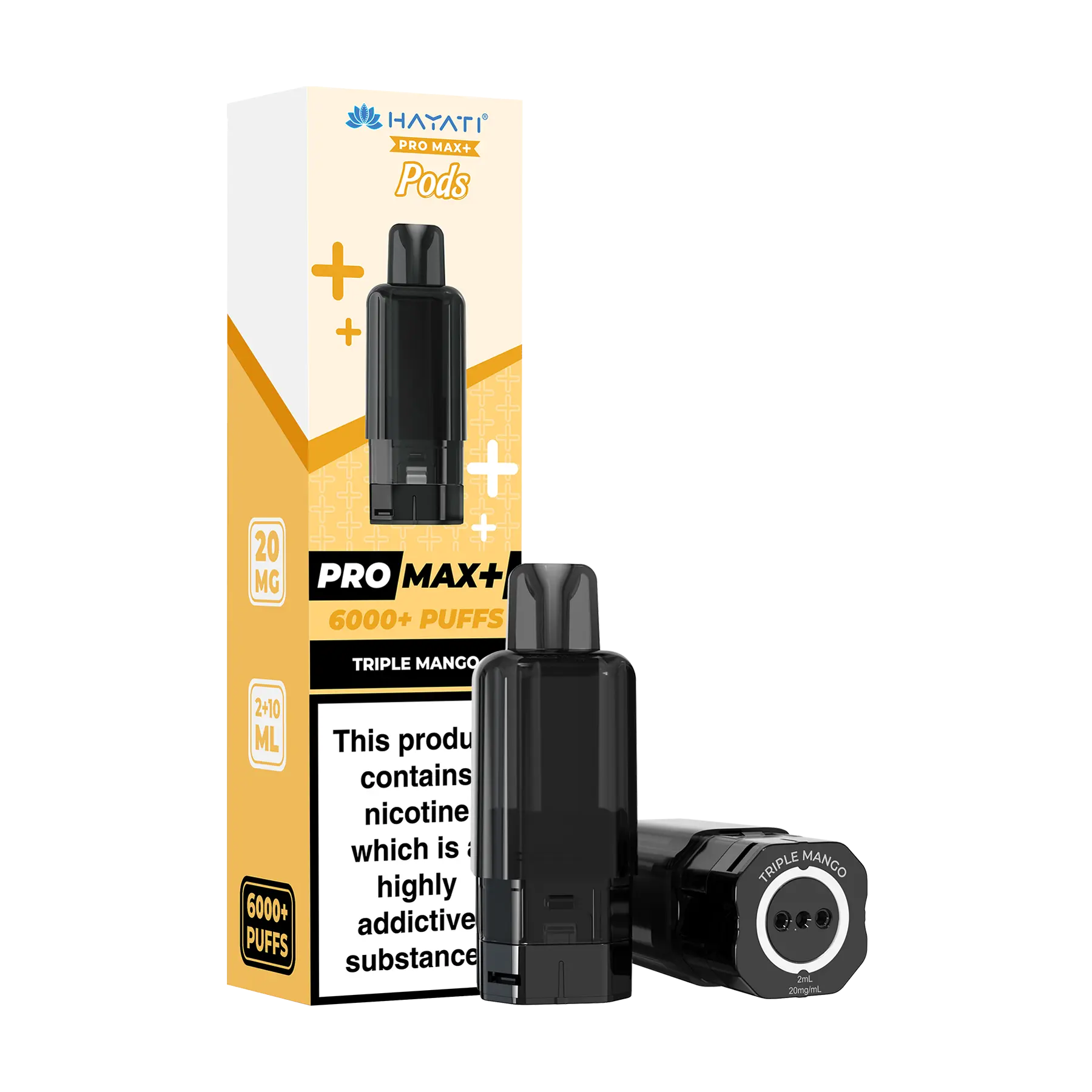 Hayati Pro Max+ 6000 Replacement Pods - Triple Mango