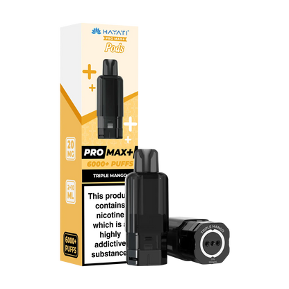 Hayati Pro Max+ 6000 Replacement Pods - Triple Mango