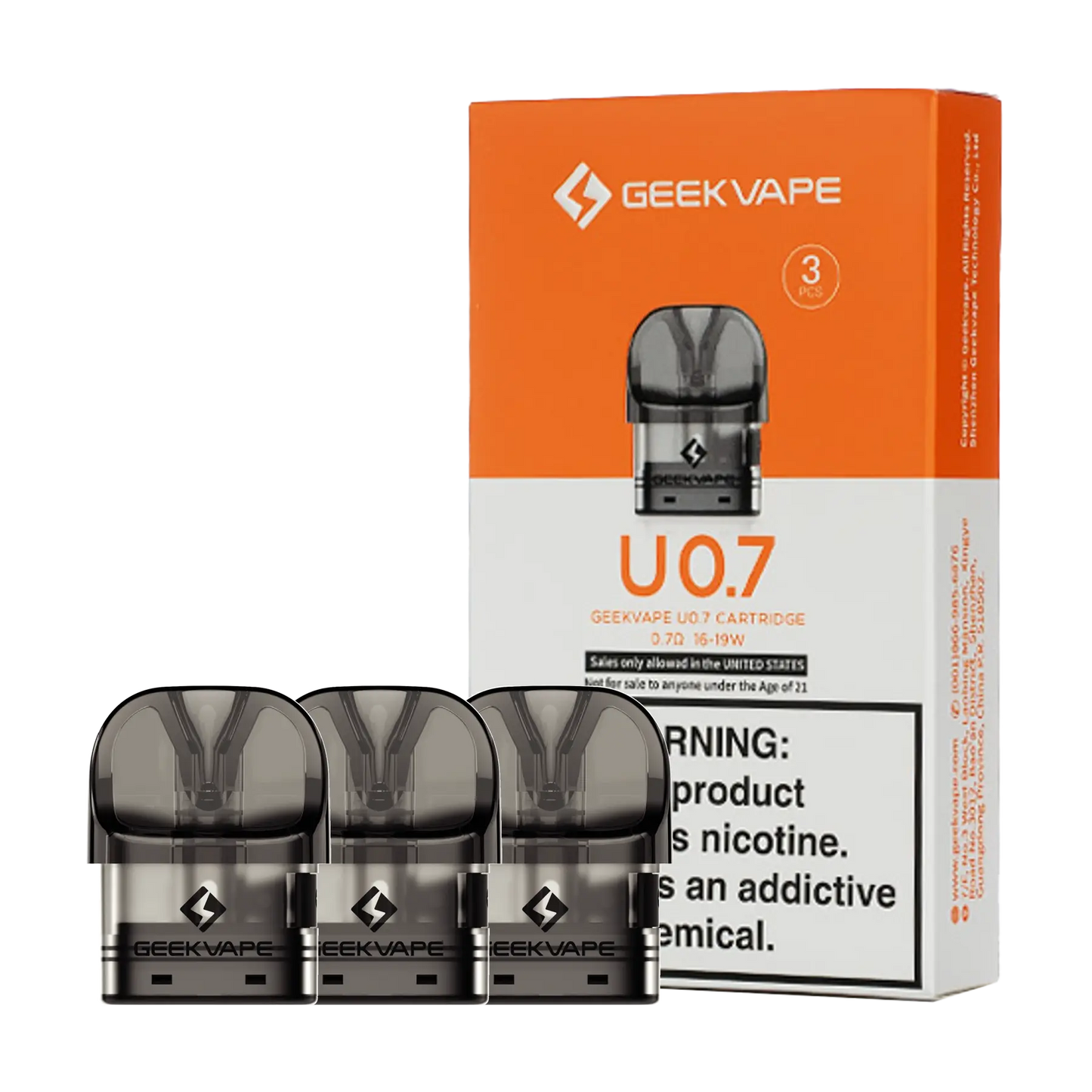 Geekvape U Replacement Pods - 0.7 ohm