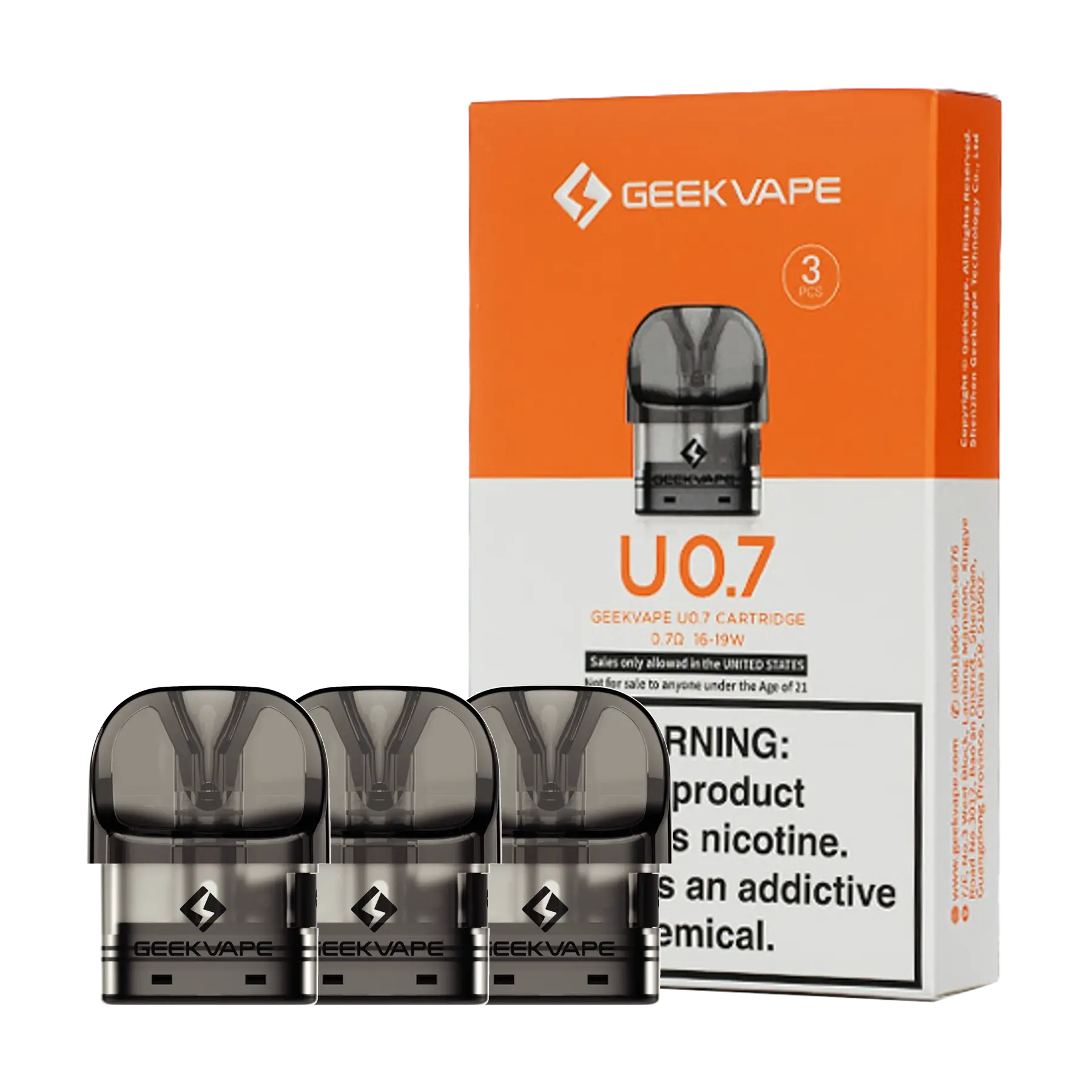 Geekvape U Replacement Pods - 0.7 ohm