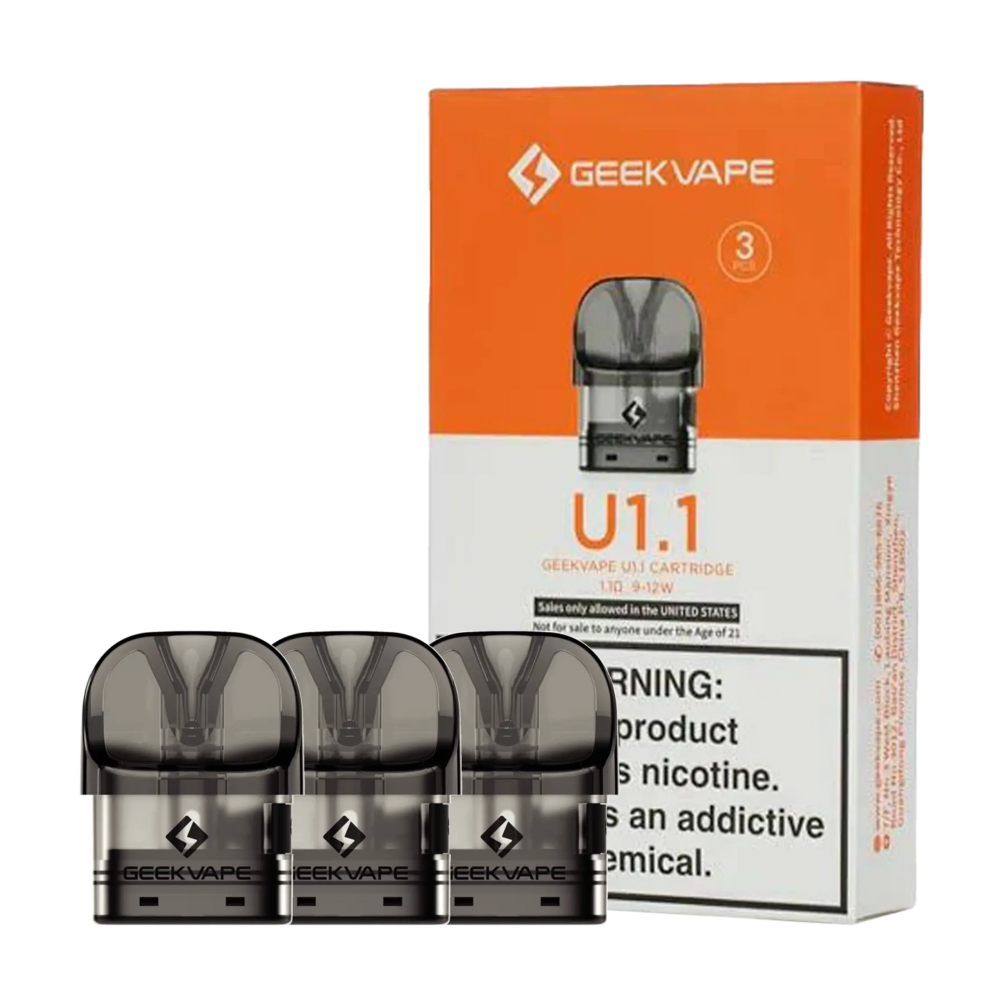 Geekvape U Replacement Pods - 1.1 ohm