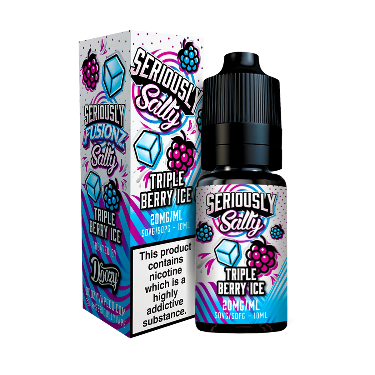 Doozy Seriously Fusionz Triple Berry Ice 10ml E Liquid Nicotine Salt