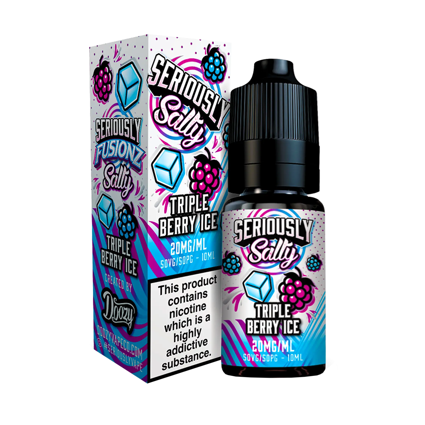 Doozy Seriously Fusionz Triple Berry Ice 10ml E Liquid Nicotine Salt