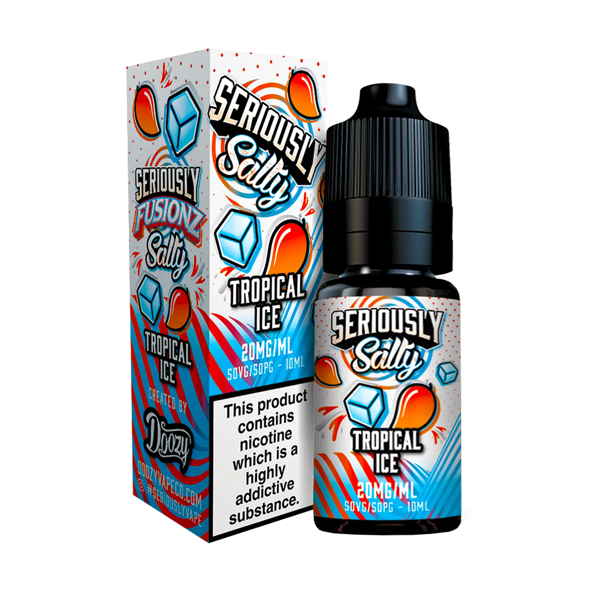 Doozy Seriously Fusionz Tropical Ice 10ml E Liquid Nicotine Salt