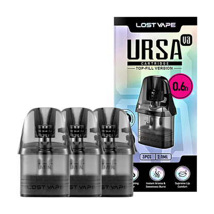 Lost Vape Ursa V3 Replacement Pods - 0.6 ohm