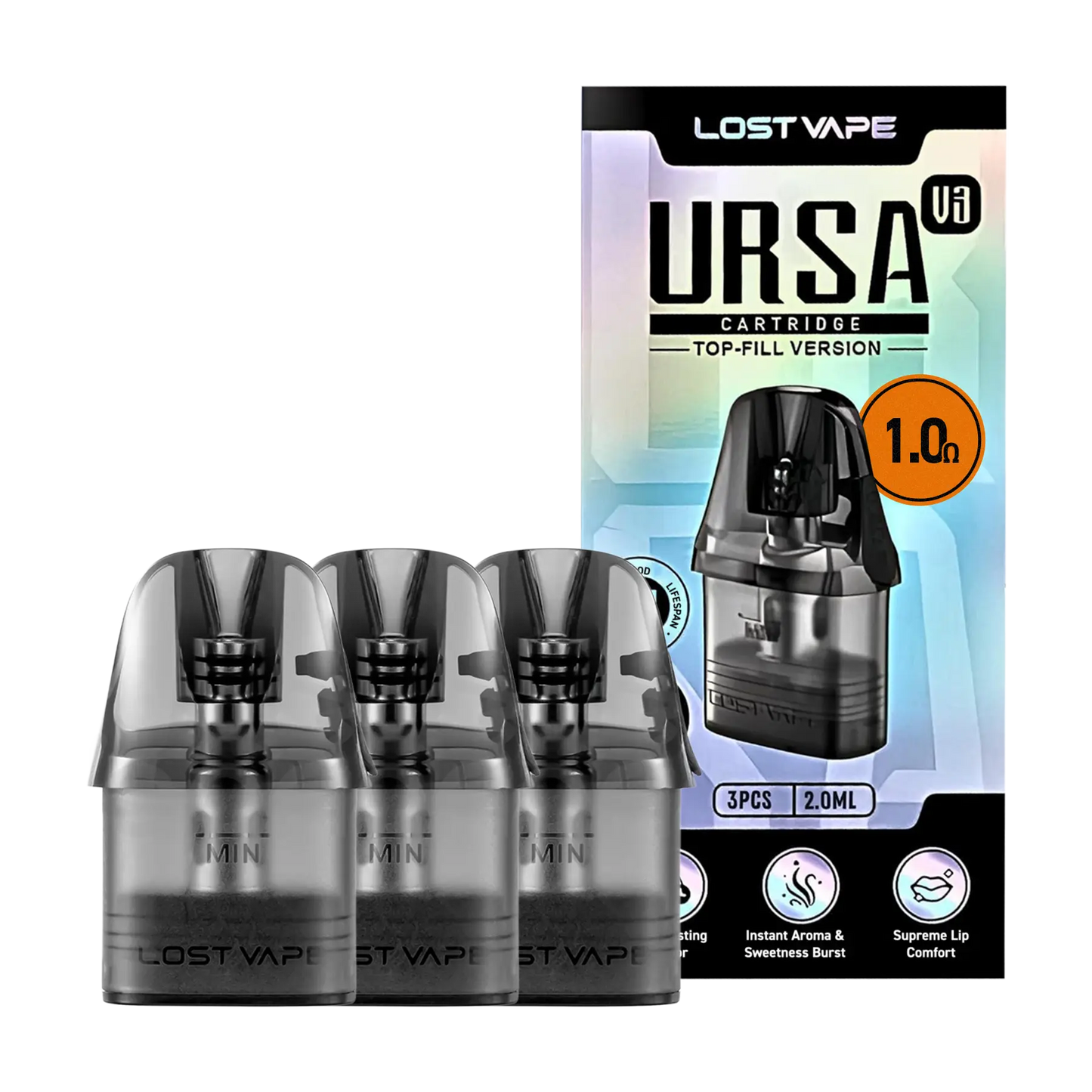 Lost Vape Ursa V3 Replacement Pods - 1.0 ohm