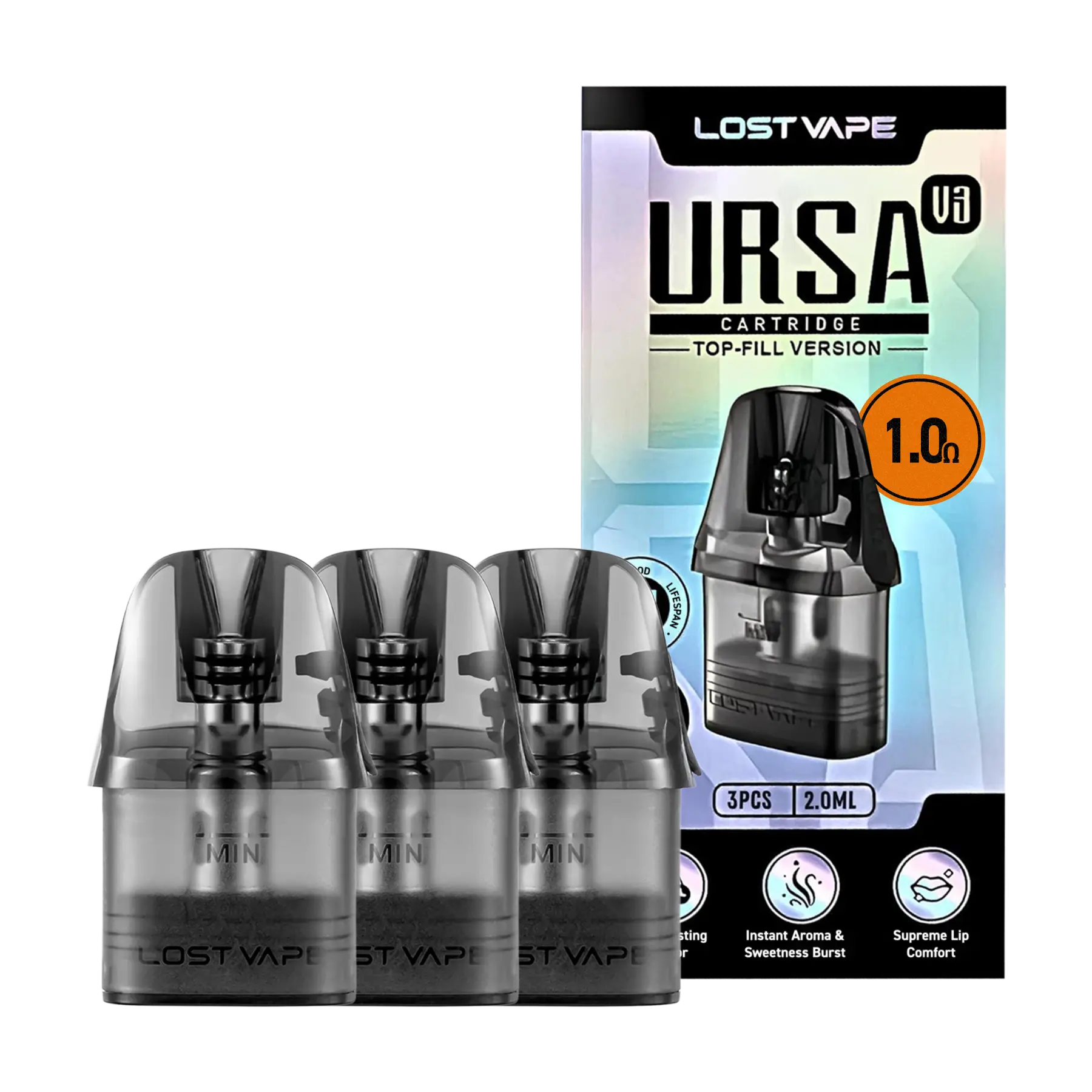 Lost Vape Ursa V3 Replacement Pods - 1.0 ohm