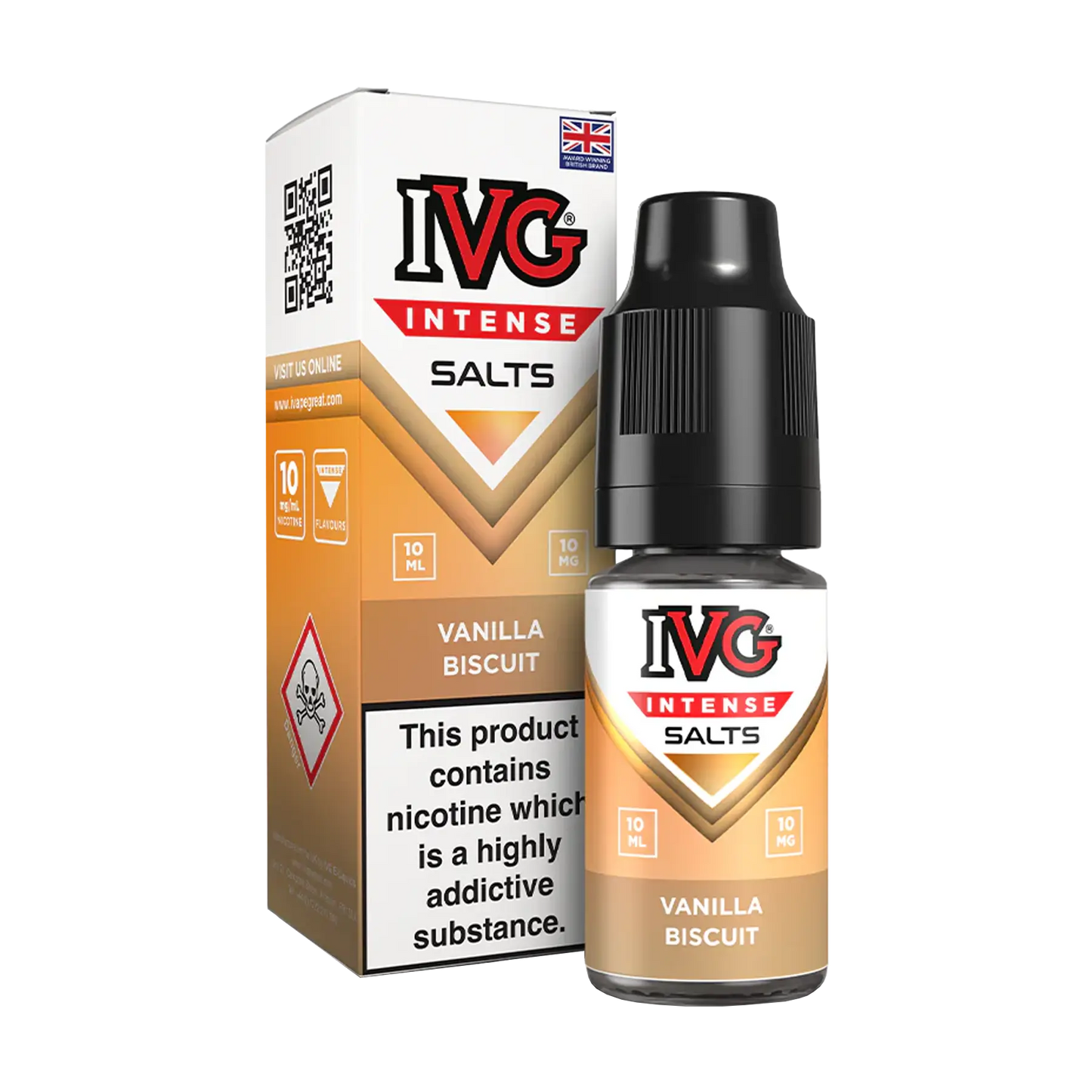 IVG Intense 10ml Nicotine Salt - Vanilla Biscuit