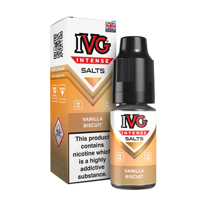 IVG Intense 10ml Nicotine Salt - Vanilla Biscuit