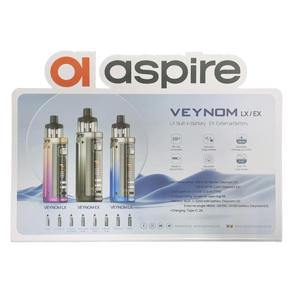 Aspire Display Stands - Veynom EX / LX