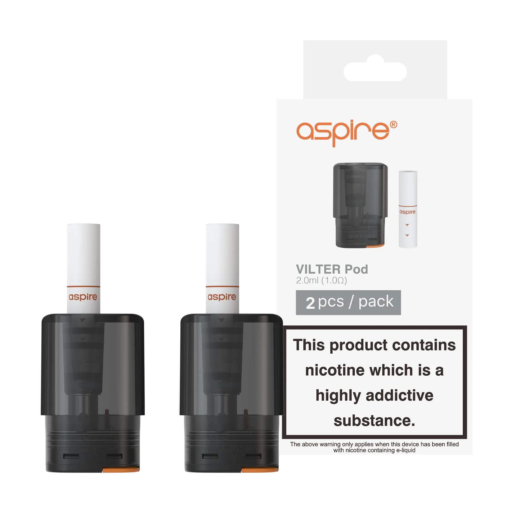 Aspire Vilter Replacement Pods - Paper Filters