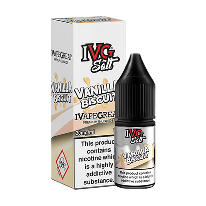 IVG 10ml E-Liquid Nicotine Salt -  Vanilla Biscuit