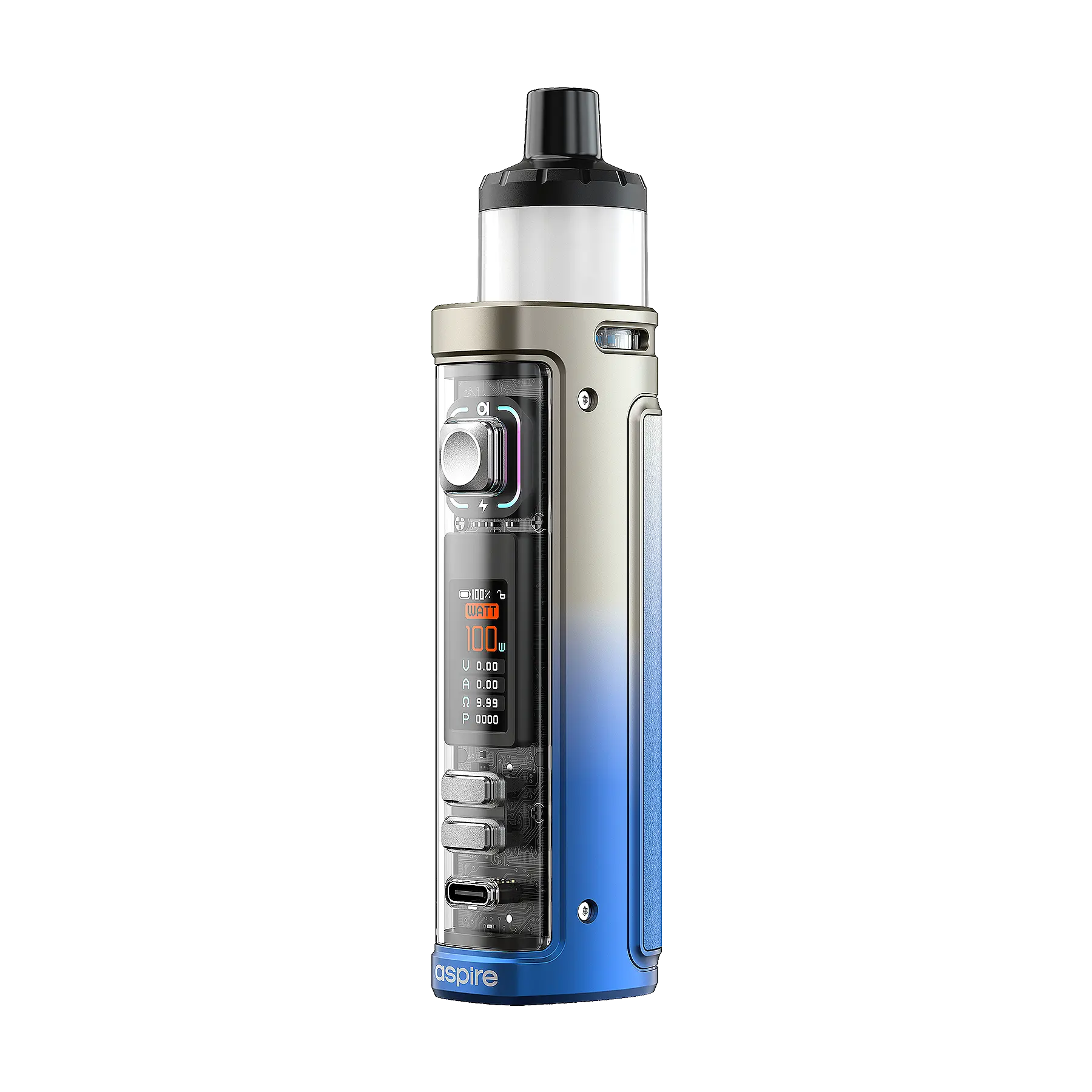 Aspire UK Veynom EX Vape Kit - Chrome Blue Fade