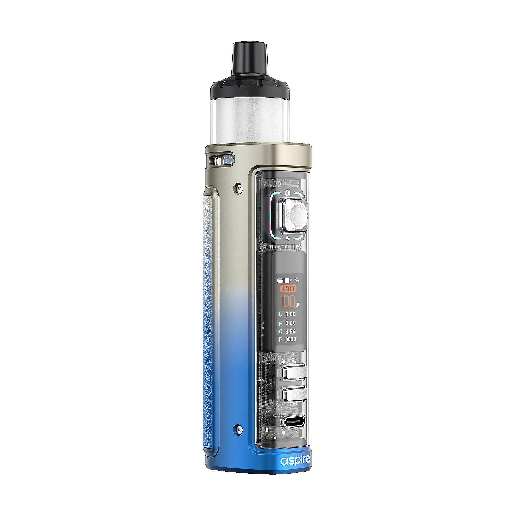 Aspire UK Veynom EX Vape Kit - Chrome Blue Fade