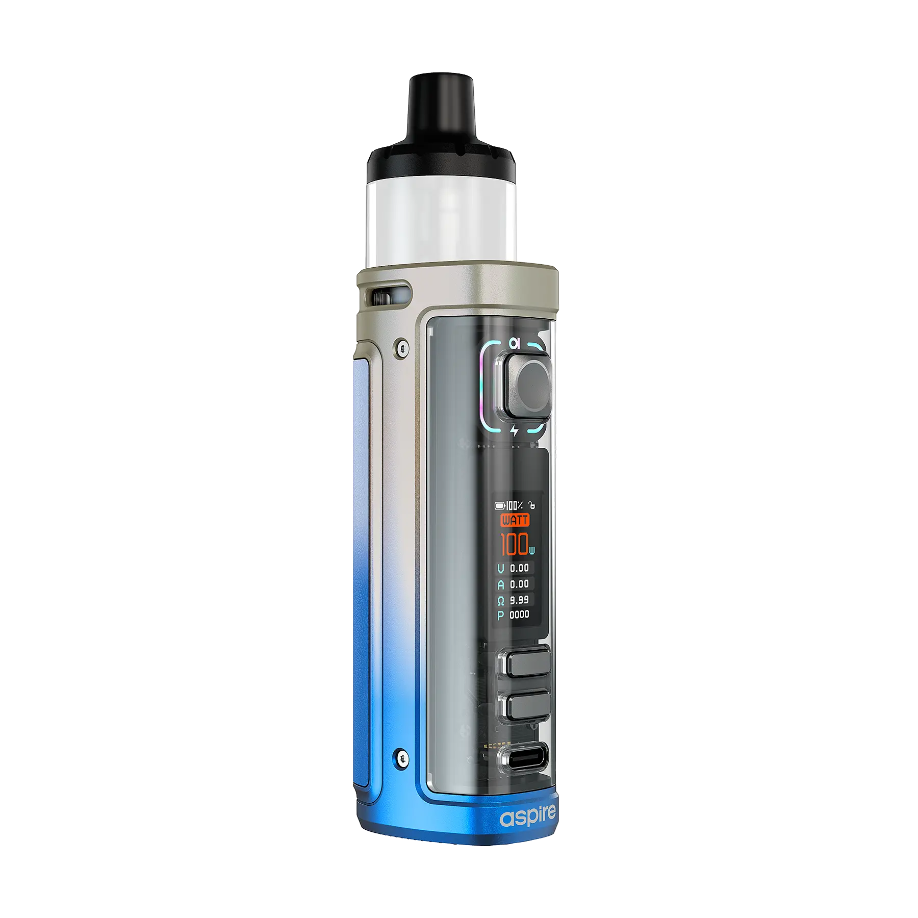 Aspire UK Veynom LX Vape Kit - Chrome Blue Fade